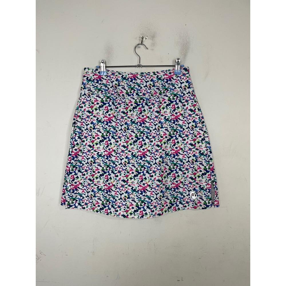 Moteepi Womens Floral Active Skort Medium Pink Blue Athletic‎ Tennis Golf Skirt